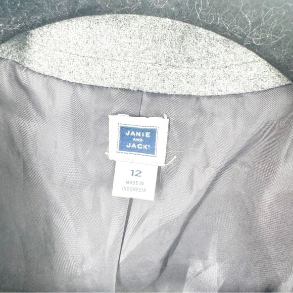 ✅ JANIE AND JACK BOYS GREY WOOL 3 PIECE SET PANT, JACKET AND VEST SIZE 12 - Picture 12 of 16